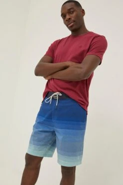 FatFace Blue Camber Ombre Swim Shorts -Fat Face Shop D78316s3