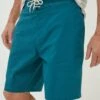 FatFace Green Camber Geo Print Swim Shorts -Fat Face Shop D78318s