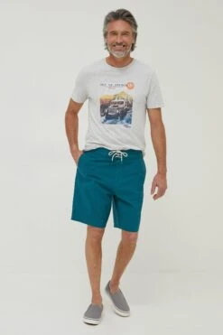 FatFace Green Camber Geo Print Swim Shorts -Fat Face Shop D78318s4