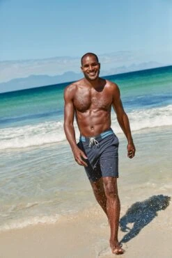 FatFace Blue Camber Plain Swim Shorts