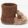 FatFace Hamish Brown Cow Slipper Boots -Fat Face Shop D83096s