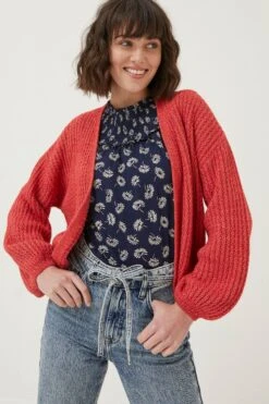 Fat Face Red Anna Cardigan