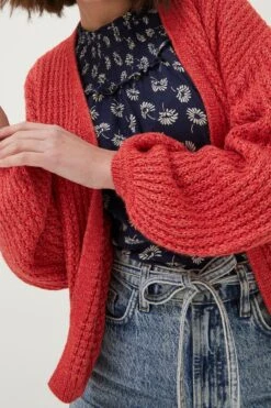 Fat Face Red Anna Cardigan -Fat Face Shop D90548s4