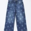 FatFace Blue Willow Wide Leg Printed Crop Jeans -Fat Face Shop D90550s