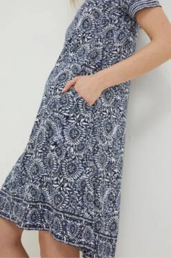 FatFace Blue Simone Batik Jersey Dress 11 FatFace Blue Simone Batik Jersey Dress -Fat Face Shop D90557s4