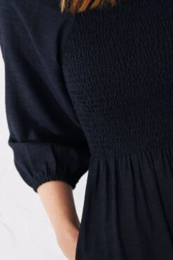 FatFace Adele Black Midi Dress -Fat Face Shop D90566s5