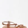 FatFace Brown Leather Braided Strappy Sandals 2 FatFace Brown Leather Braided Strappy Sandals -Fat Face Shop D90579s