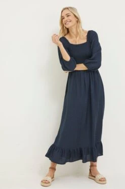 FatFace Blue Adele Midi Dress