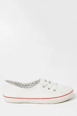 FatFace White Ballet Trainers