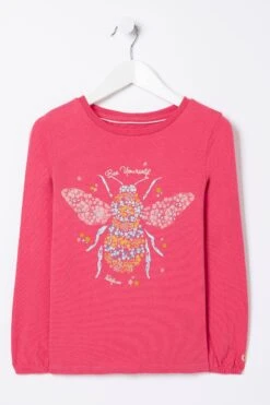 FatFace Red Bee Graphic T-Shirt -Fat Face Shop D90588s5