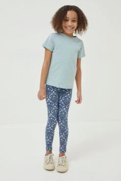 FatFace Blue Bird Print 2 Pack Leggings -Fat Face Shop D90594s4