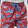 FatFace Red Sidney Shark Swim Shorts -Fat Face Shop D90595s
