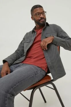 FatFace Grey Rafety Twill Shirt -Fat Face Shop D91525s3