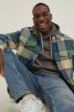 FatFace Green Ryton Buffalo Overshirt -Fat Face Shop D91529s3