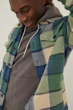 FatFace Green Ryton Buffalo Overshirt -Fat Face Shop D91529s4