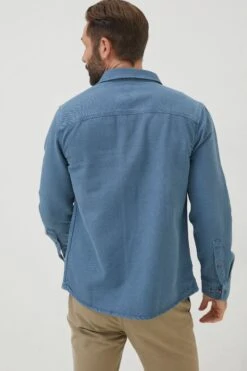FatFace Blue Rafety Twill Shirt 9 FatFace Blue Rafety Twill Shirt -Fat Face Shop D91530s2