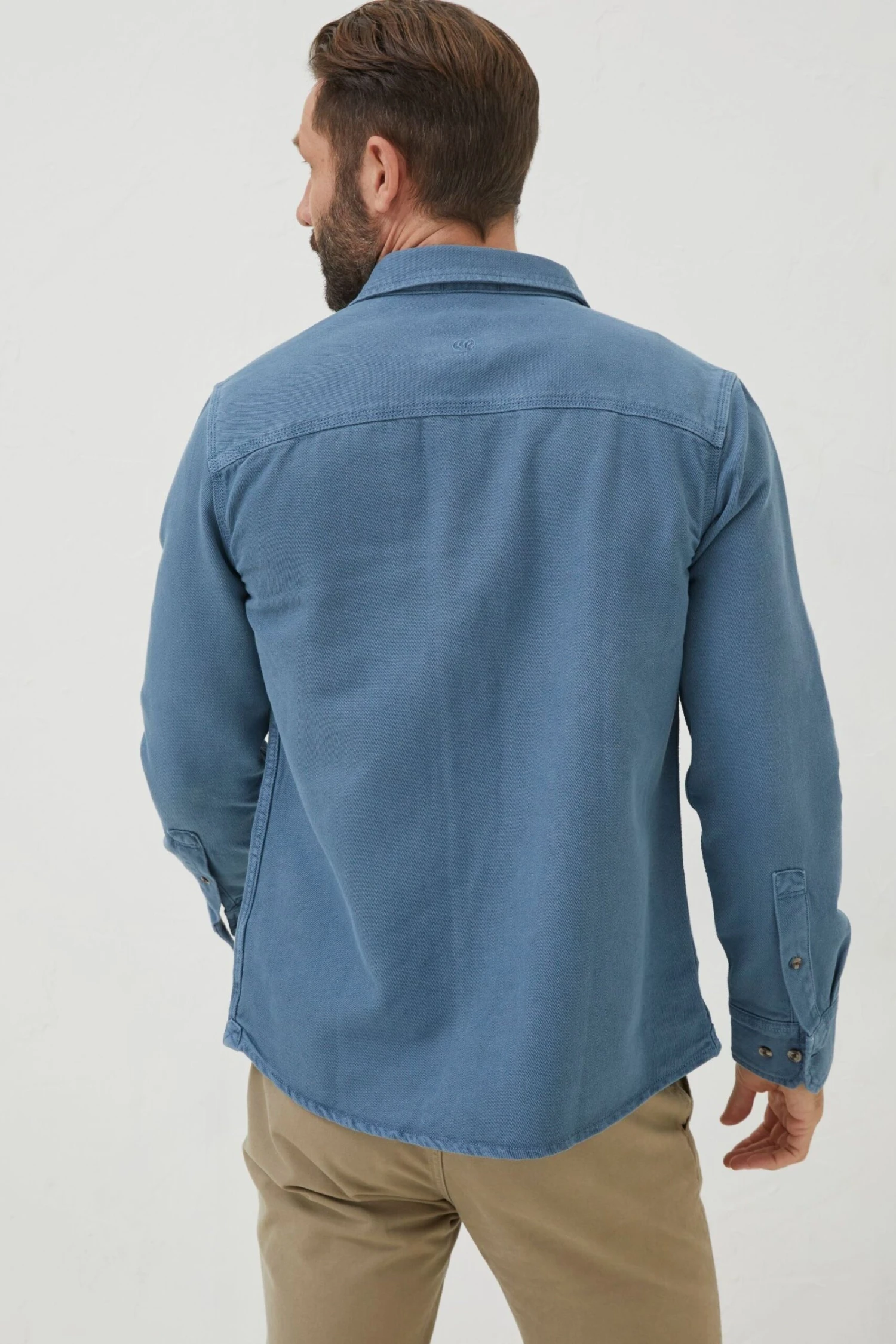 FatFace Blue Rafety Twill Shirt 4 FatFace Blue Rafety Twill Shirt - Image 2