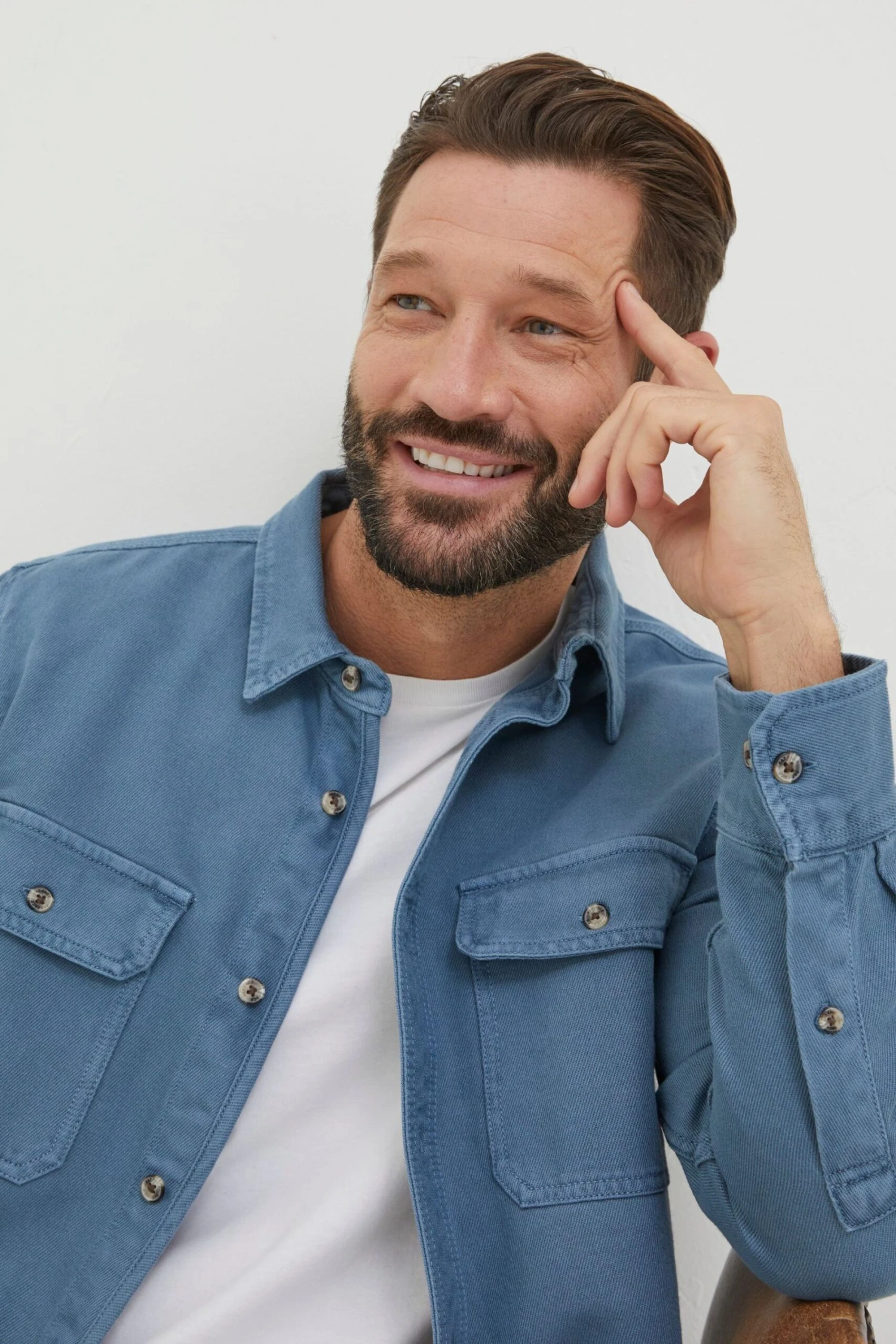 FatFace Blue Rafety Twill Shirt 5 FatFace Blue Rafety Twill Shirt - Image 3