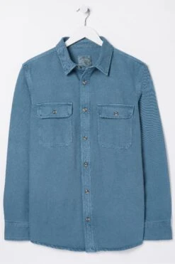 FatFace Blue Rafety Twill Shirt 12 FatFace Blue Rafety Twill Shirt -Fat Face Shop D91530s5