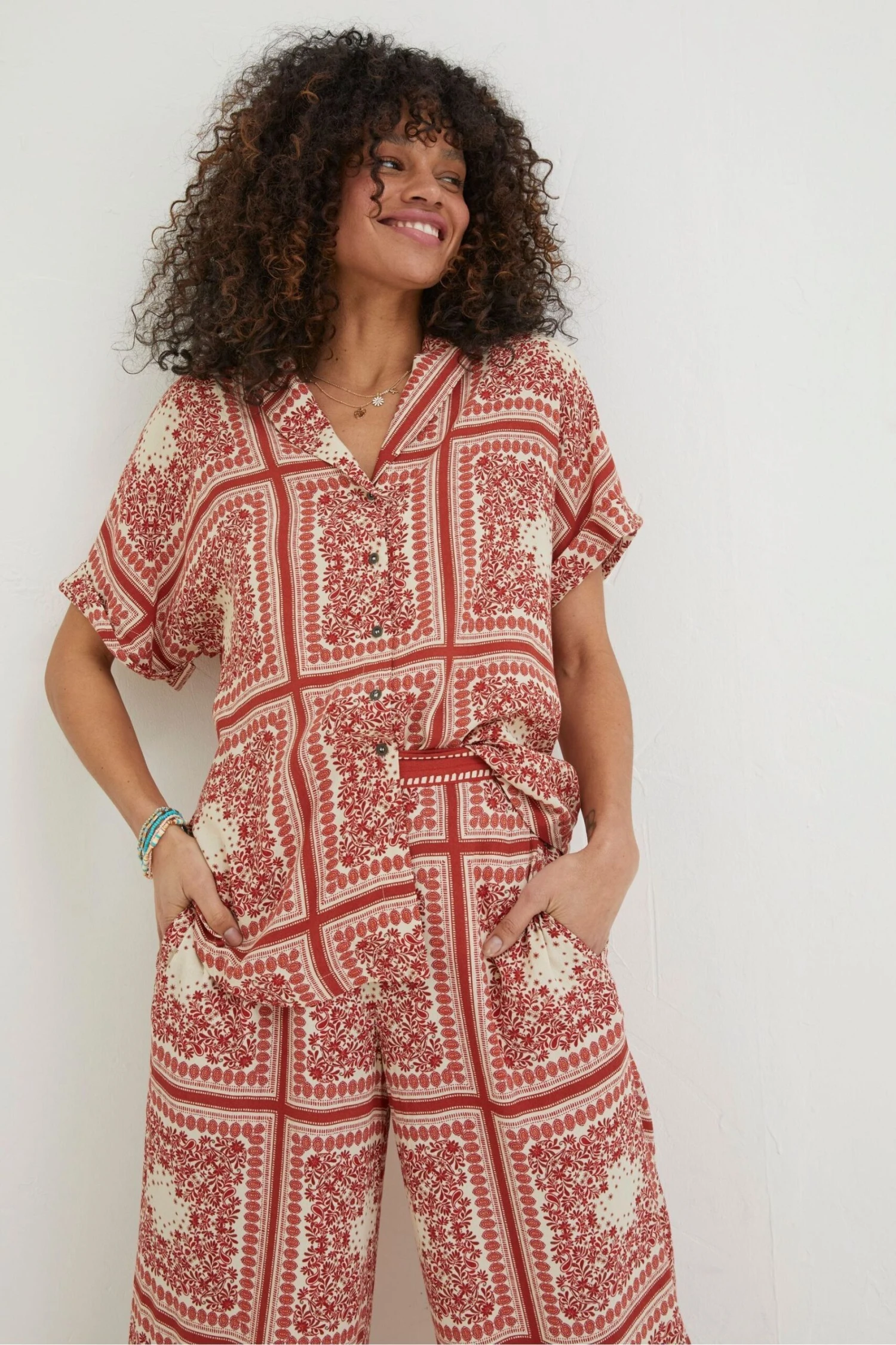 FatFace Natural Aniyah Bandana Shirt 8 FatFace Natural Aniyah Bandana Shirt - Image 6