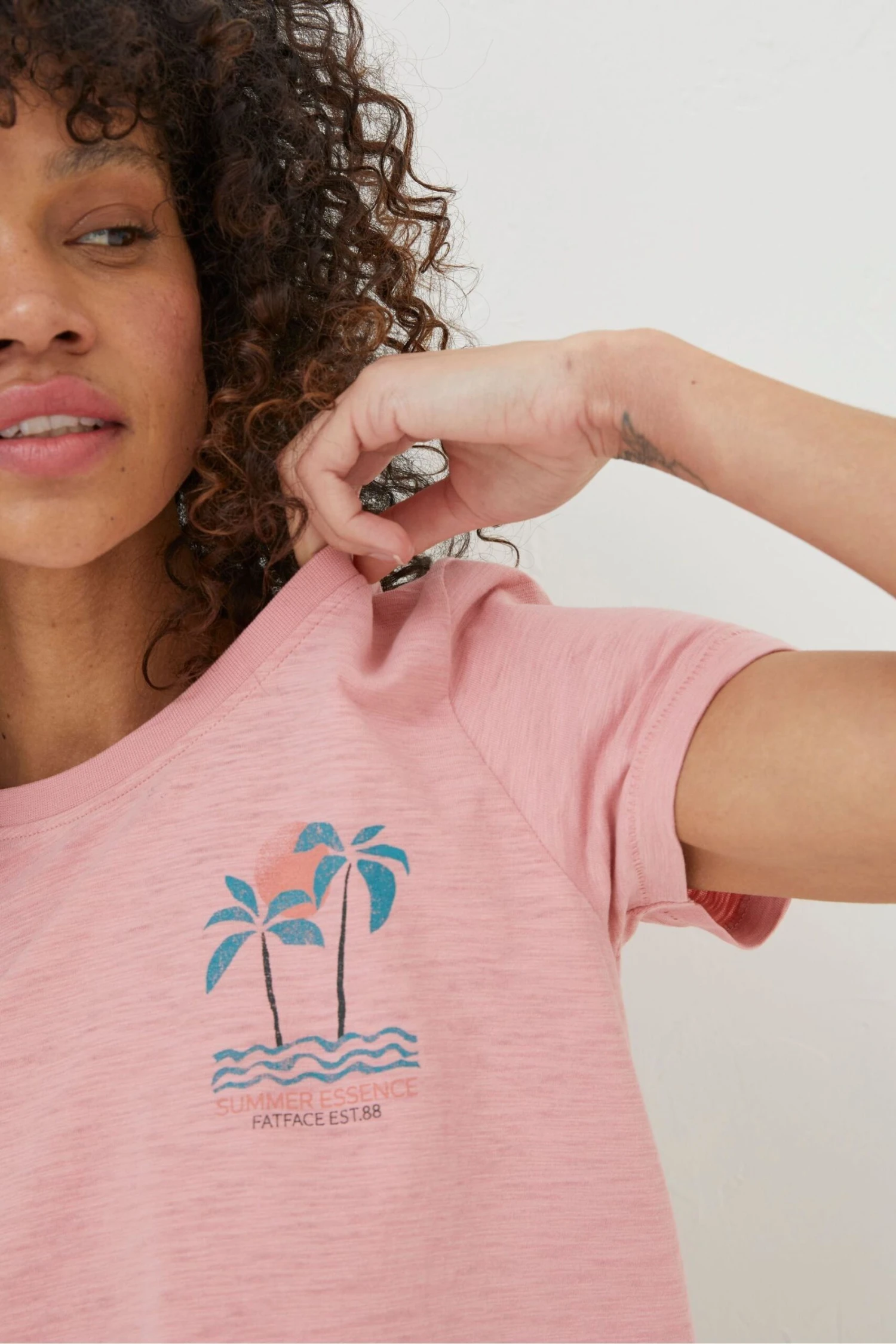 FatFace Pink Sunshine All The Time T-Shirt 7 FatFace Pink Sunshine All The Time T-Shirt - Image 5