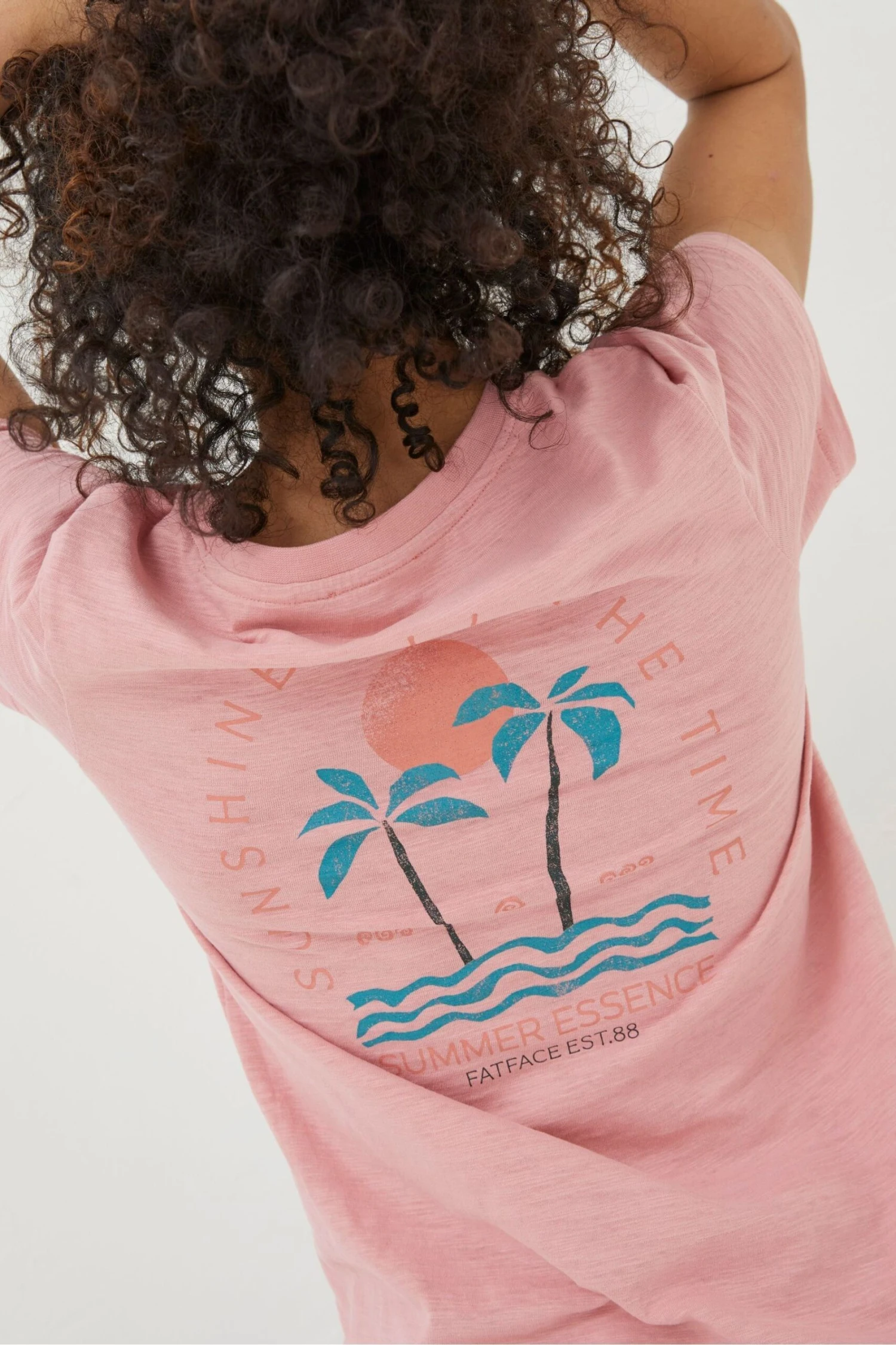 FatFace Pink Sunshine All The Time T-Shirt 8 FatFace Pink Sunshine All The Time T-Shirt - Image 6