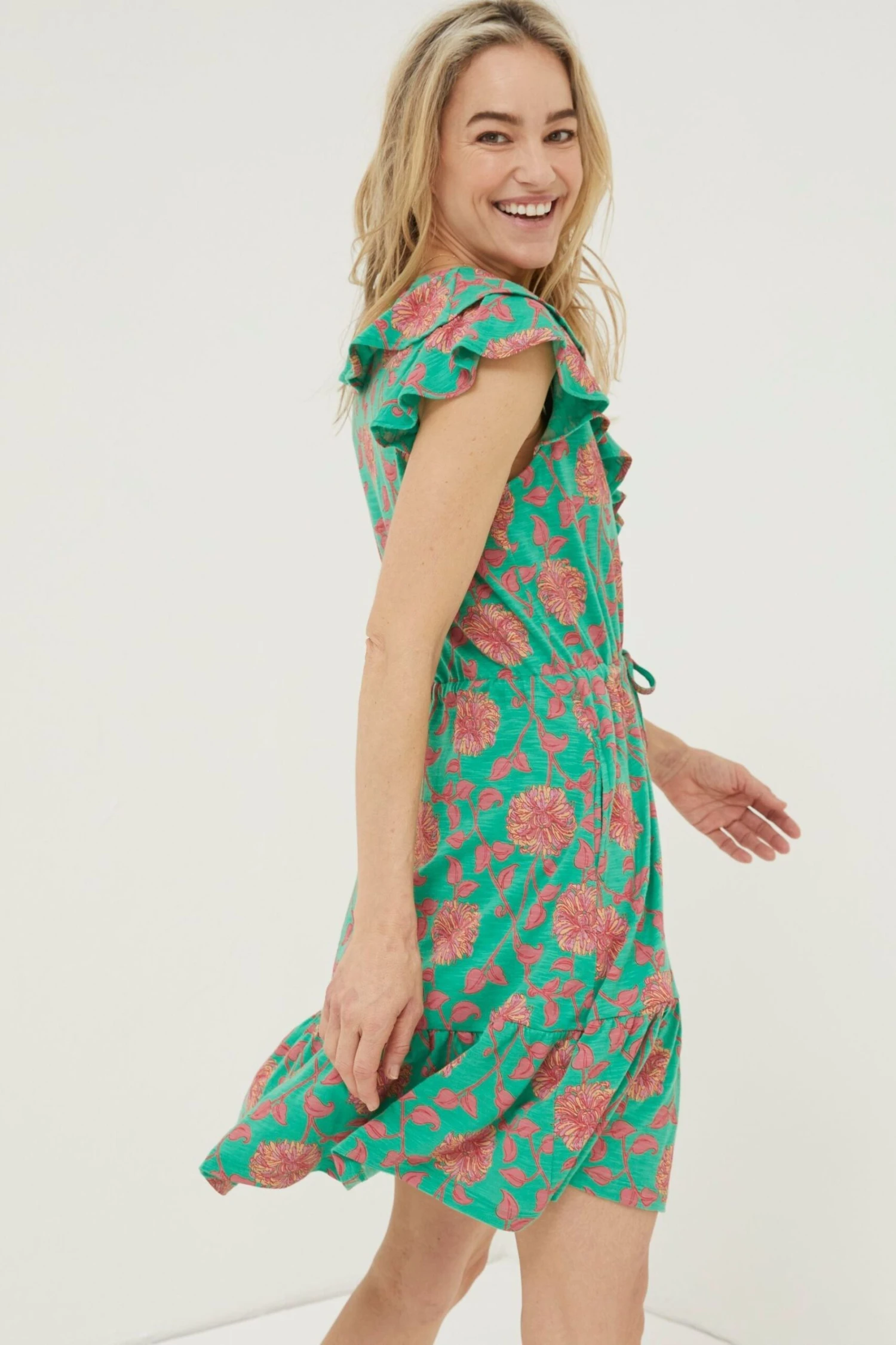 FatFace Riley Bali Green Jersey Dress 4 FatFace Riley Bali Green Jersey Dress - Image 2