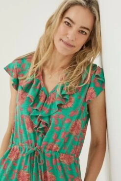 FatFace Riley Bali Green Jersey Dress 9 FatFace Riley Bali Green Jersey Dress -Fat Face Shop M85 978s3