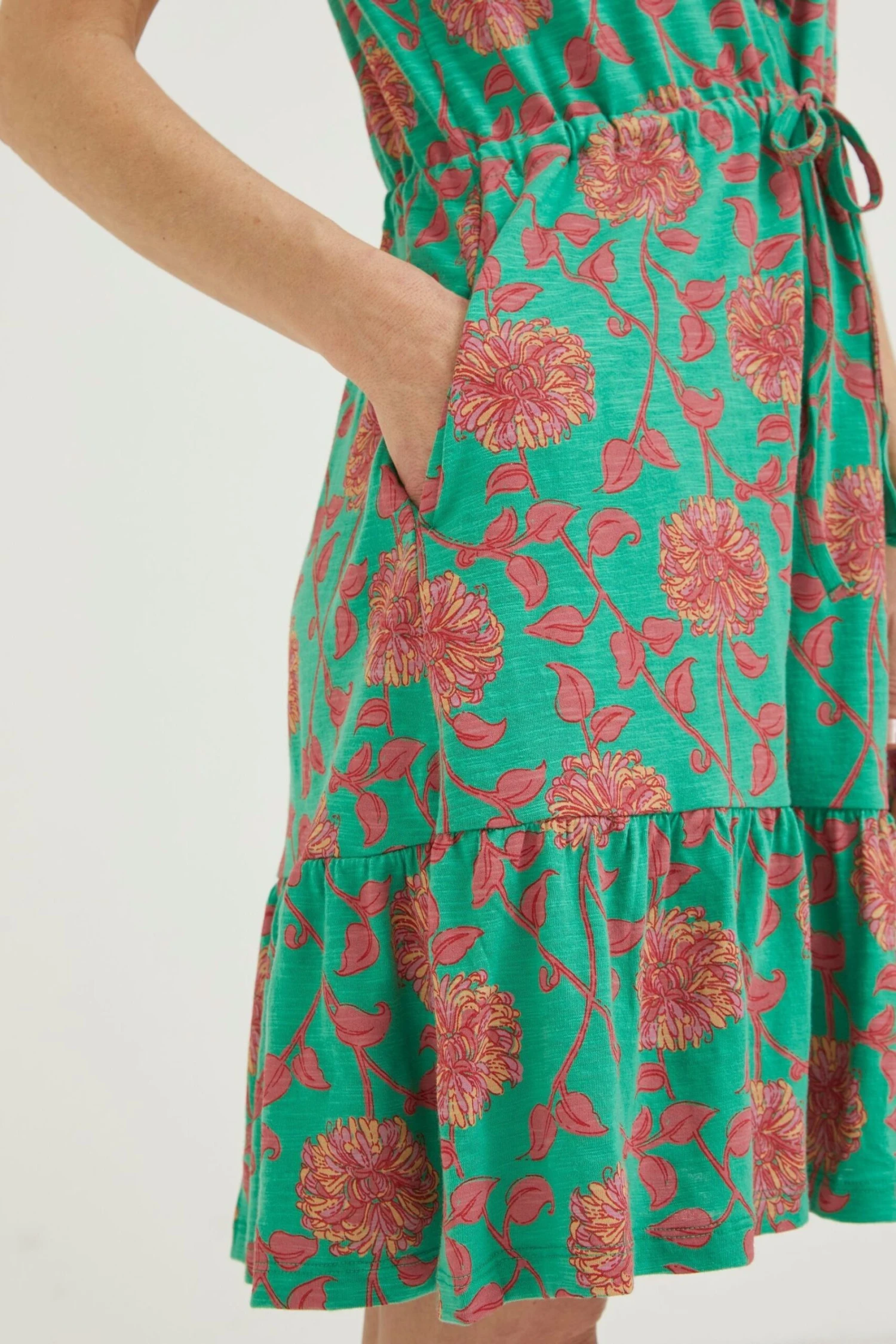 FatFace Riley Bali Green Jersey Dress 6 FatFace Riley Bali Green Jersey Dress - Image 4