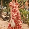 FatFace Aubrey Vine Cream Floral Maxi Dress -Fat Face Shop M85 986s