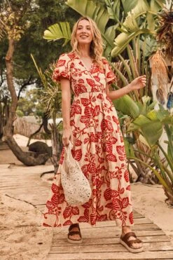 FatFace Aubrey Vine Cream Floral Maxi Dress