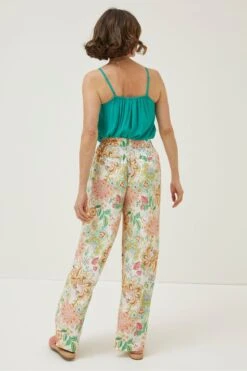 FatFace Natural Faye Paradise Floral Wide Leg Trousers -Fat Face Shop M85820s3