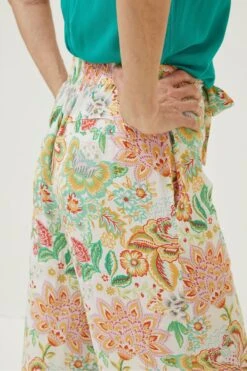 FatFace Natural Faye Paradise Floral Wide Leg Trousers -Fat Face Shop M85820s5