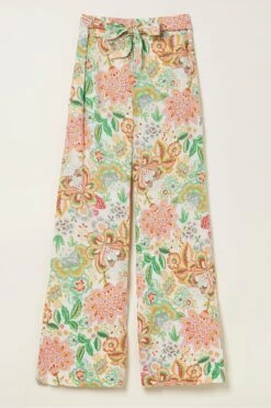 FatFace Natural Faye Paradise Floral Wide Leg Trousers -Fat Face Shop M85820s7