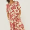 FatFace Natural Simone Vine Jersey Dress 1 FatFace Natural Simone Vine Jersey Dress -Fat Face Shop M85969s