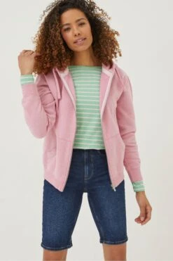 FatFace Pink Amy Zip Through Hoodie