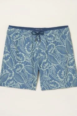 FatFace Blue Trevose Palm Print Swim Shorts -Fat Face Shop M87819s5