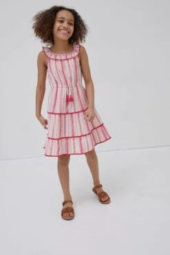 FatFace Pink Raya Stripe Woven Dress -Fat Face Shop M88 832s4