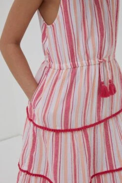 FatFace Pink Raya Stripe Woven Dress -Fat Face Shop M88 832s6