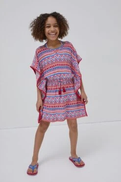 FatFace Pink Aztec Print Kaftan -Fat Face Shop M88 834s4