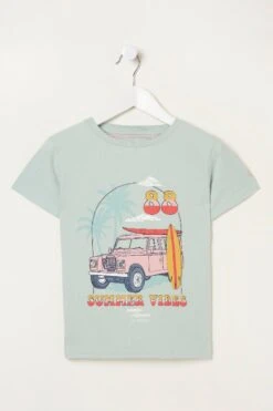 FatFace Green 88 Land Rover T-Shirt