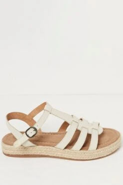 FatFace Adira Cage Espadrille White Sandals