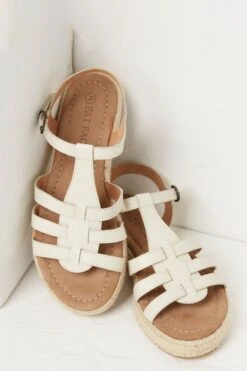 FatFace Adira Cage Espadrille White Sandals -Fat Face Shop M89 695s3