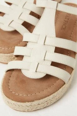 FatFace Adira Cage Espadrille White Sandals -Fat Face Shop M89 695s5