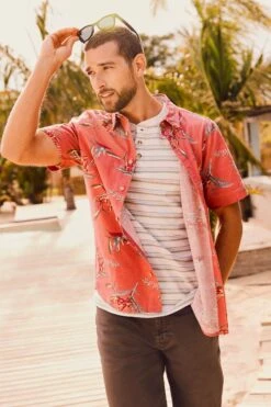 FatFace Pink Paradise Print Shirt