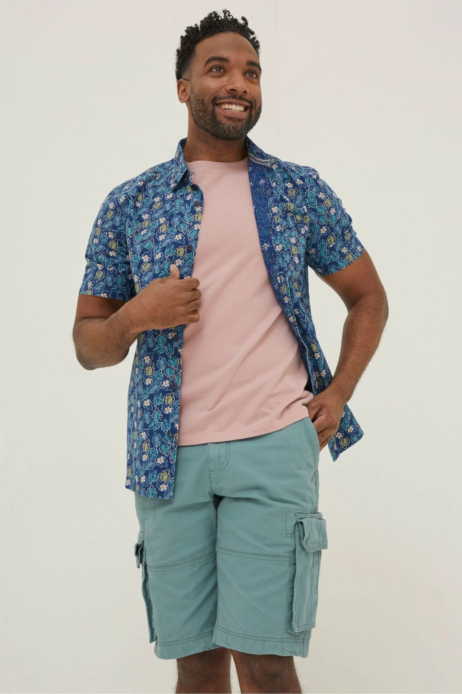 FatFace Blue Pineham Print Shirt 3 FatFace Blue Pineham Print Shirt