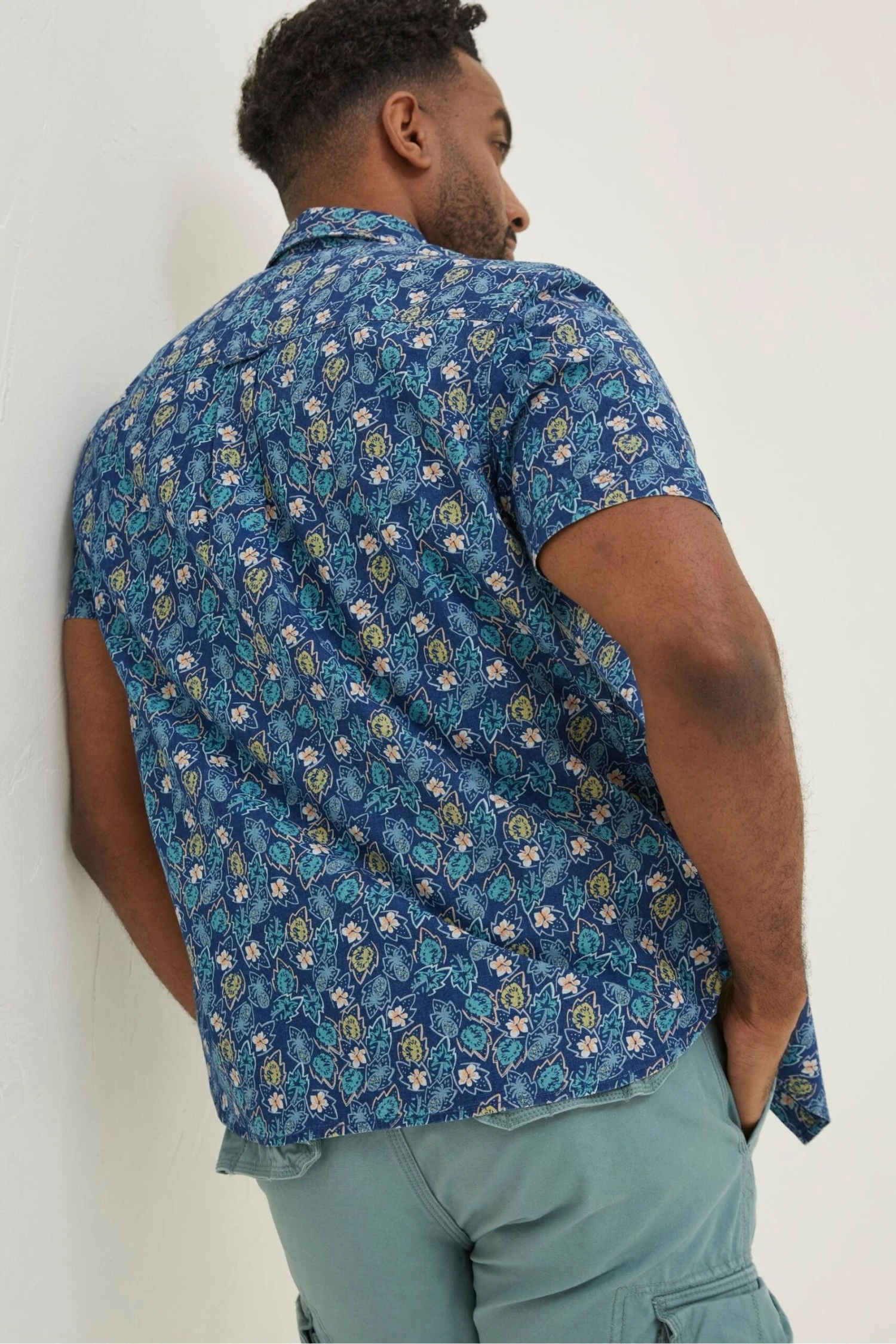 FatFace Blue Pineham Print Shirt 4 FatFace Blue Pineham Print Shirt - Image 2