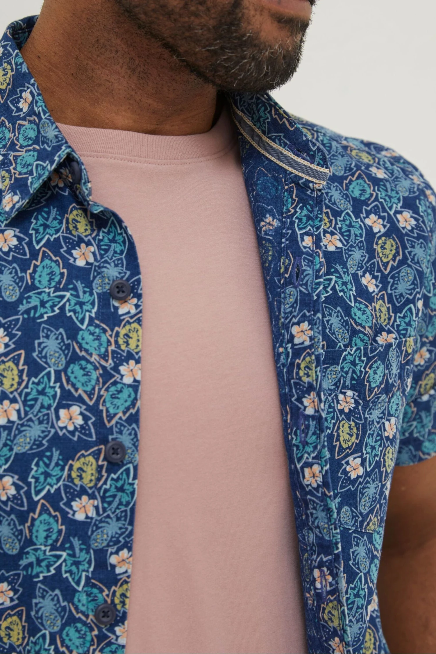 FatFace Blue Pineham Print Shirt 5 FatFace Blue Pineham Print Shirt - Image 3