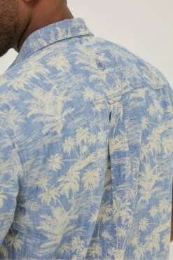 FatFace Blue Hawaiian Print Shirt -Fat Face Shop M90865s4