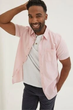 FatFace Pink Bugle Micro Stripe Shirt